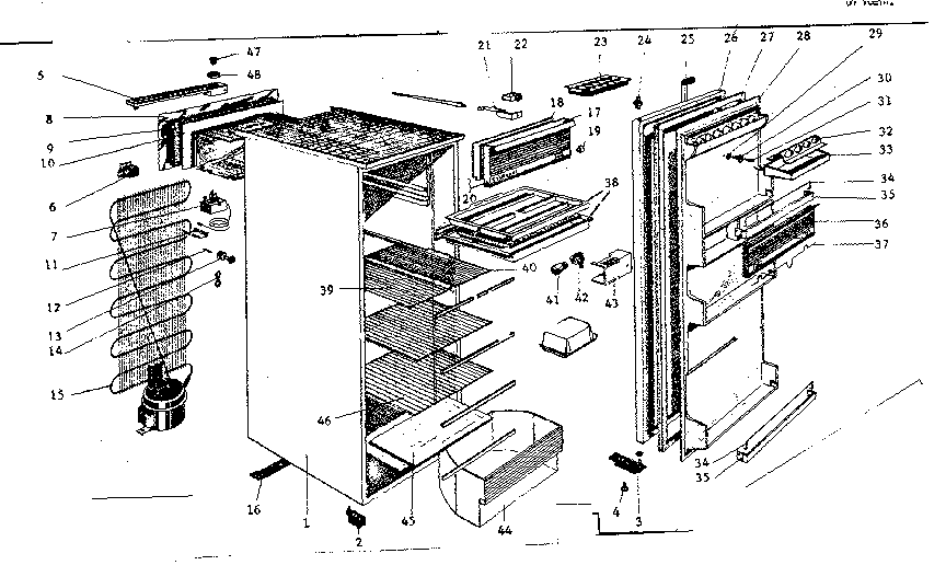 Refregerator Compact Diagram and Parts List for 6497378  Kenmore Refrigerator
