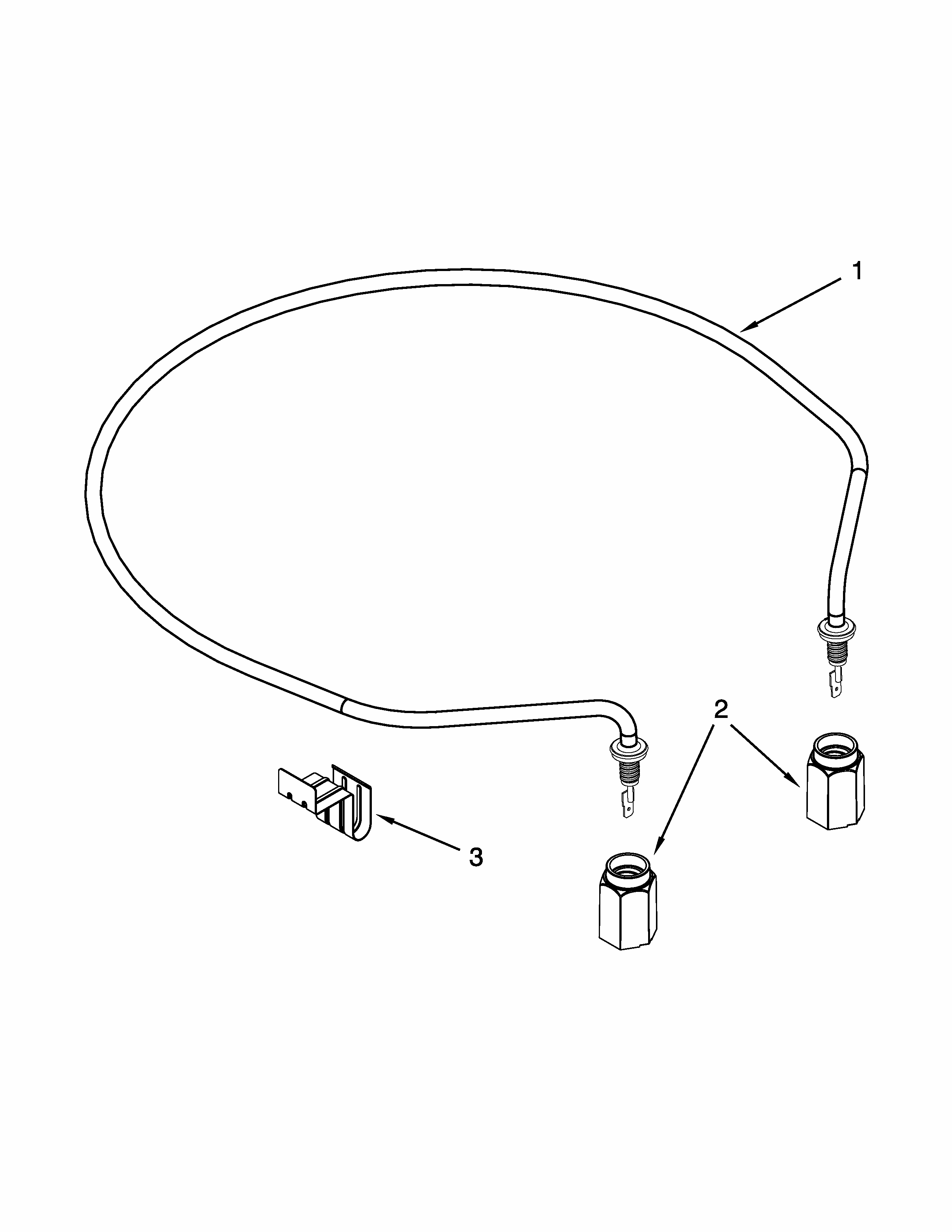 Heater Parts Diagram and Parts List for MDBH980AWW0  Maytag Dishwasher