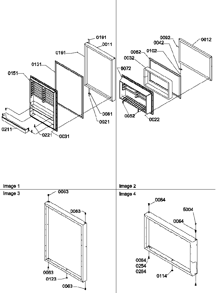 Door Assemblies Diagram and Parts List for TN22AL-P1300703WL  Amana Refrigerator