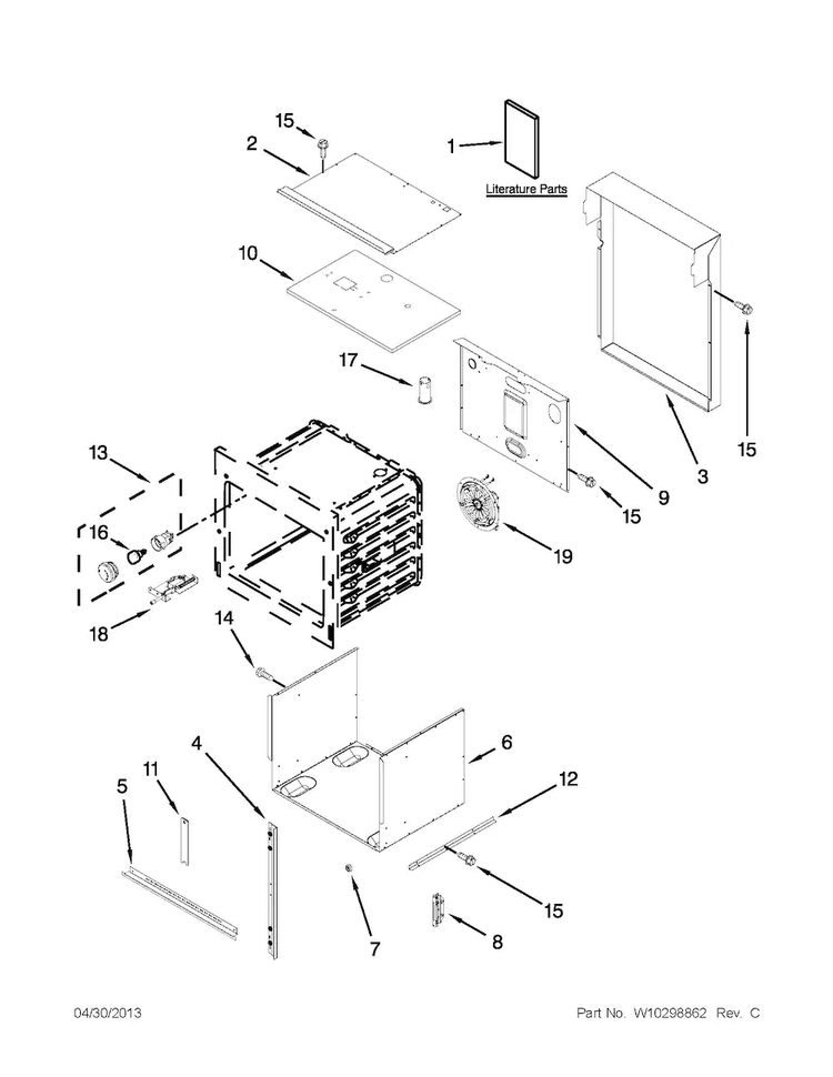 Oven Parts Diagram and Parts List for MEW6527DDB18  Maytag Wall Oven