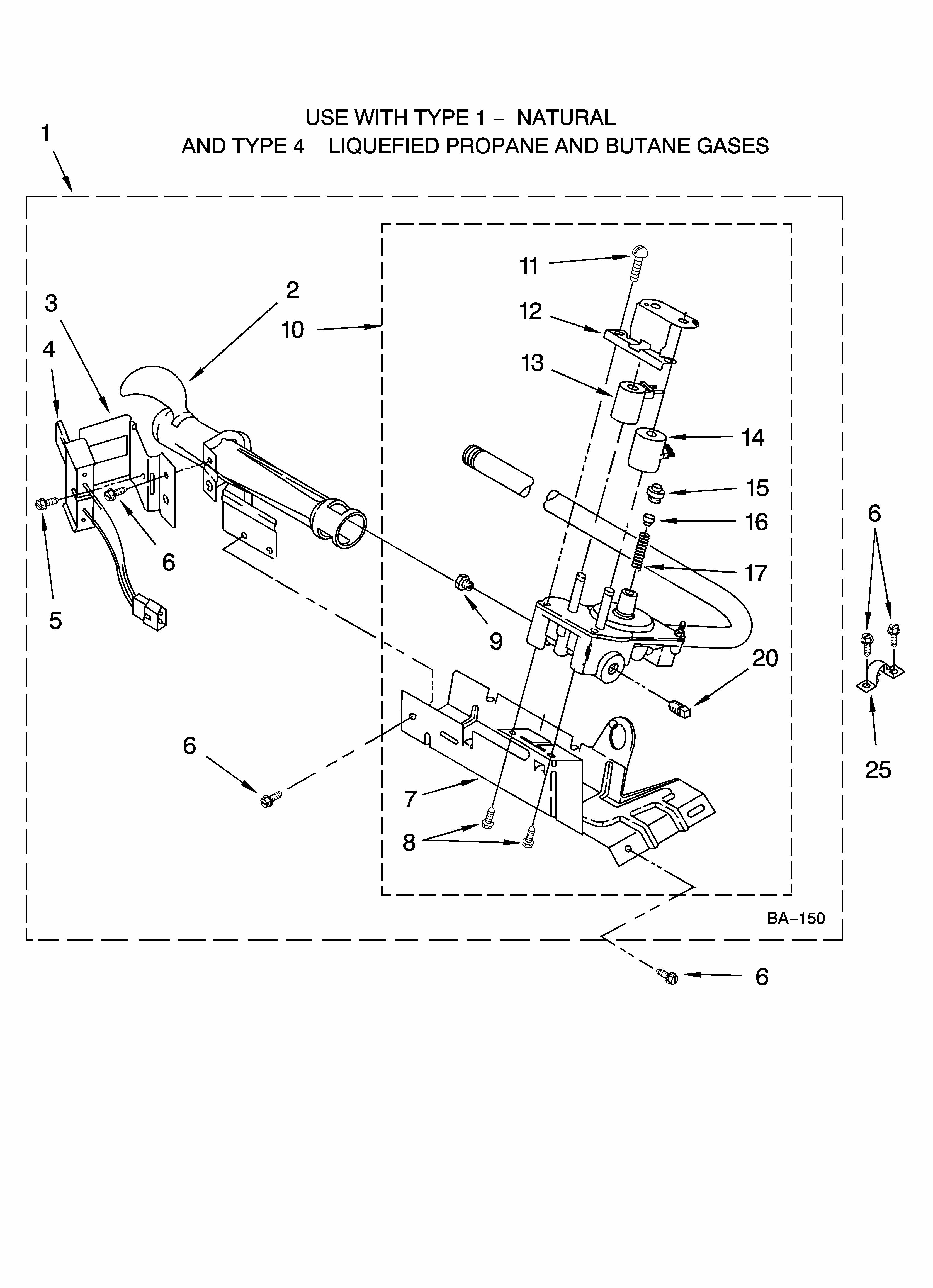 8318272 Burner Assembly, Optional Parts (not Included) Diagram and Parts List for NGD4800VQ0  Amana Dryer