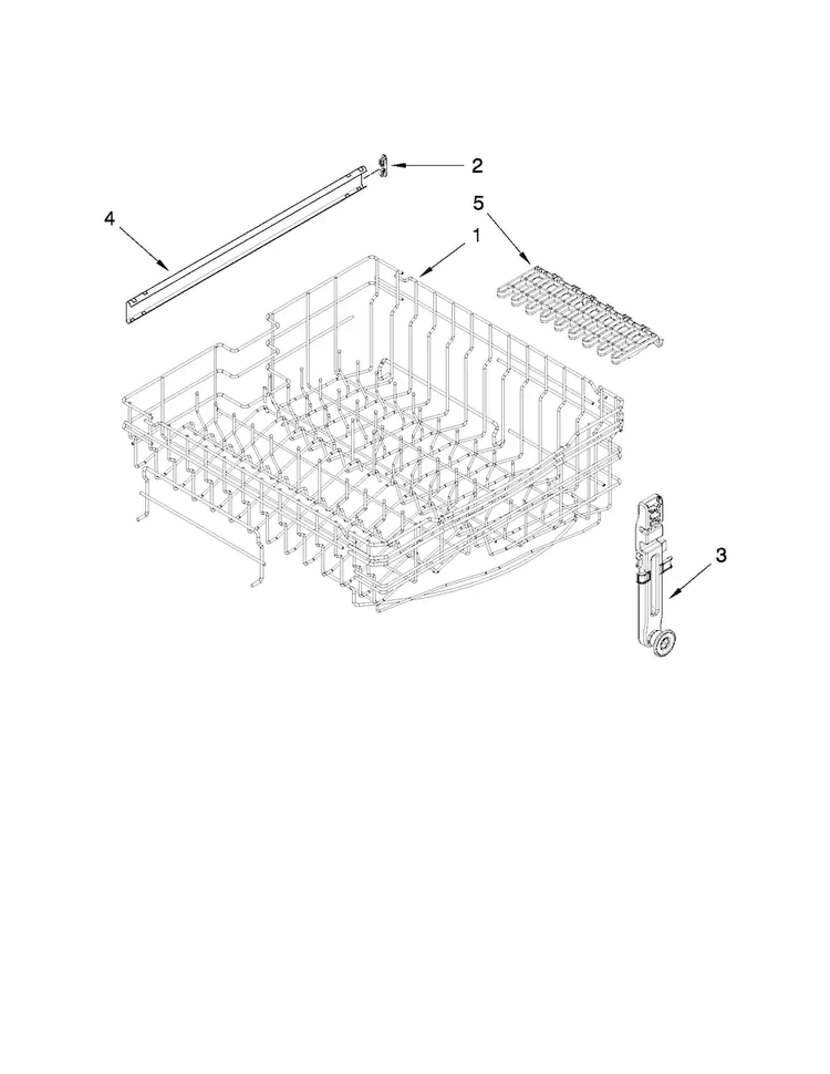 Upper Rack And Track Parts Diagram and Parts List for MDBH949AWQ3  Maytag Dishwasher