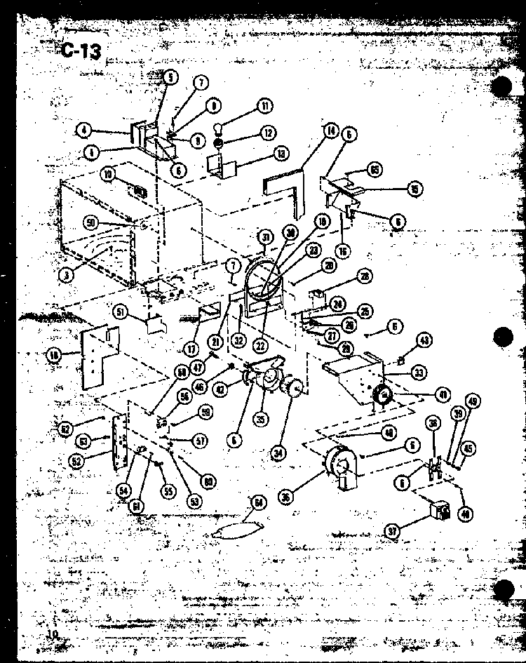 Blower/terminal Block Diagram and Parts List for RMC-20 P74130-2M Amana Microwave