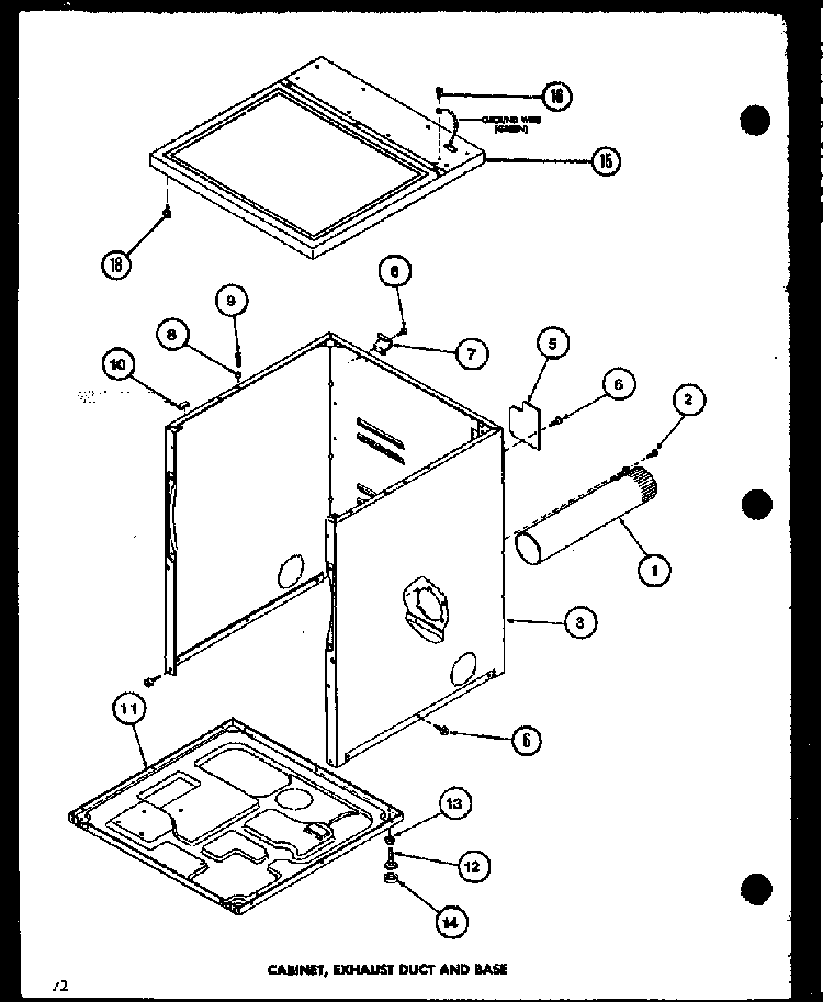 Section 10 Diagram and Parts List for LG2512 P7762230W Amana Dryer