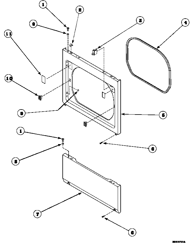 Section 12 Diagram and Parts List for LE8517W2B-PLE8517W2B  Amana Dryer