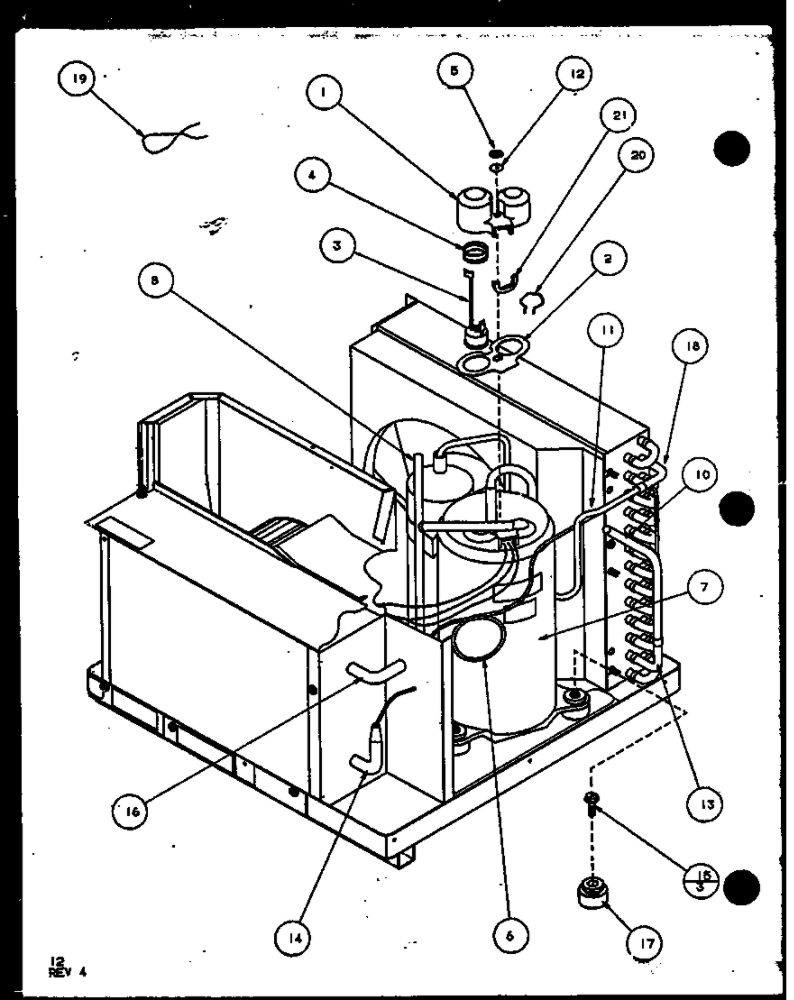 Diagram 4 Diagram and Parts List for 7P2MB P1114103R Amana Air Conditioner