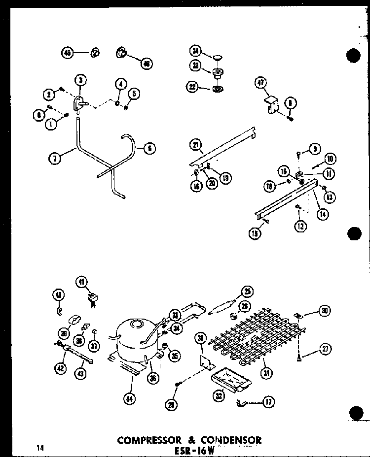 Section 3 Diagram and Parts List for ESRC316B-L-P73500-1WL  Amana Refrigerator