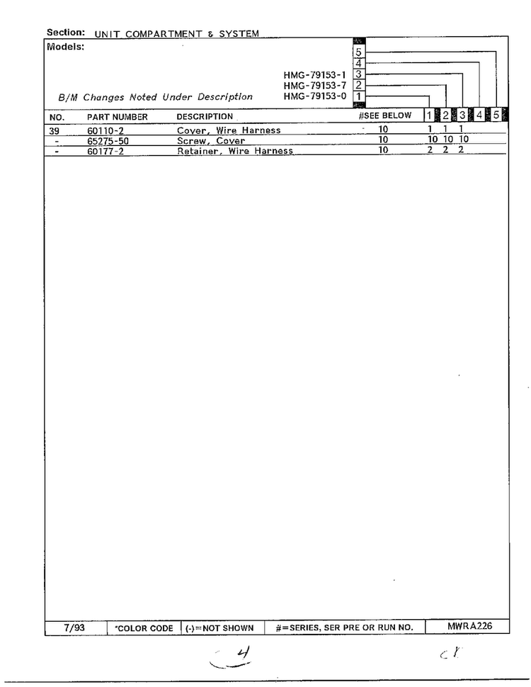 Unit Compartment And System Page 3 Diagram and Parts List for 79153-0B  Admiral Refrigerator