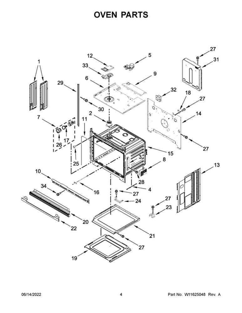 Oven Parts Diagram and Parts List for MEW9527FZ20  Maytag Wall Oven