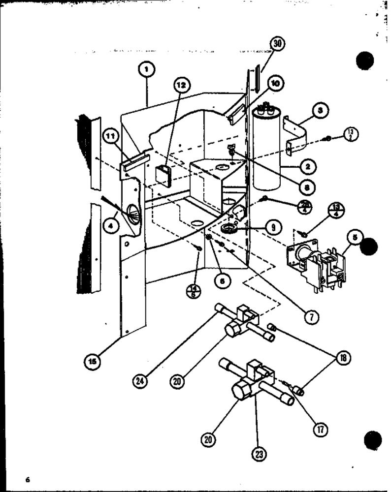 Control Assembly Diagram and Parts List for ARCF24U01BC P9917924C Amana Air Conditioner