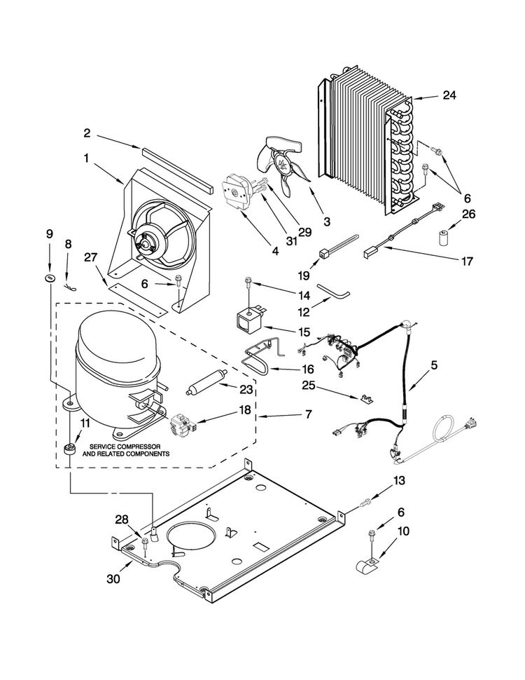 Unit Parts Diagram and Parts List for MIM1554WRS0  Maytag Ice Maker