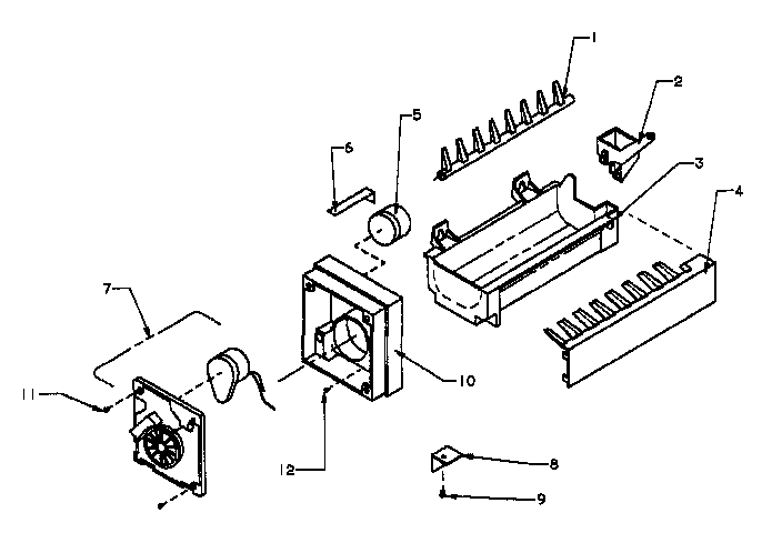 8 Cube Ice Maker-assembly D7824702 Diagram and Parts List for IC2-IC2-ASSEMBLY  Amana Ice Maker