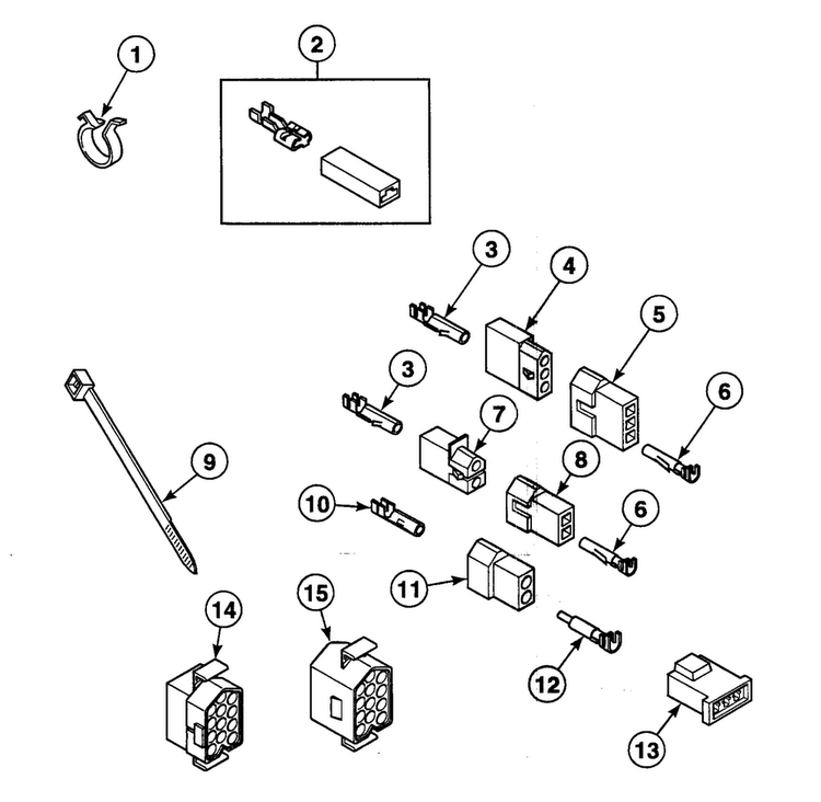 Terminals Diagram and Parts List for SDEB07QJ1500  Speed Queen Dryer