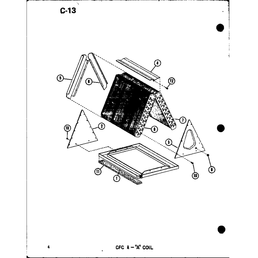 Cfc A-"a" Coil 2 Diagram and Parts List for CFC36AOM-A P67487-5C Amana Air Conditioner