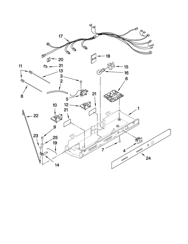 Control Parts Diagram and Parts List for MSD2272VES01  Maytag Refrigerator