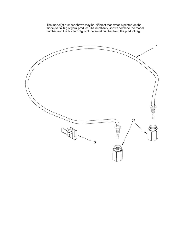 Heater Parts Diagram and Parts List for ADB1500AWQ2  Amana Dishwasher