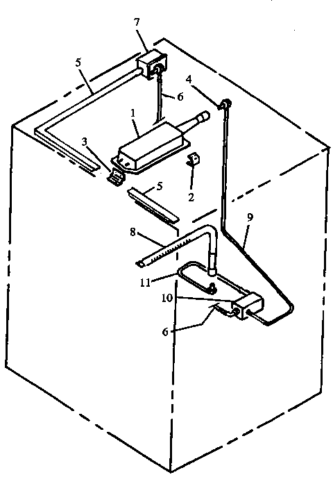 Gas Components Diagram and Parts List for RSF3400UW-P1141222NW  Caloric Range