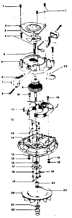 Motor Diagram and Parts List for U4449-048  Hoover Upright Vacuum