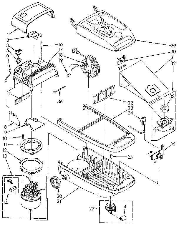 Base Assembly Diagram and Parts List for 1162234590  Kenmore Canister Vacuum