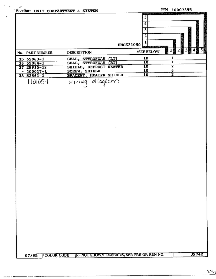 Unit Compartment And System Page 3 Diagram and Parts List for 621050  Admiral Refrigerator