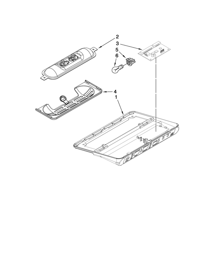 Control Parts Diagram and Parts List for JCB2588WER00  Jenn-Air Refrigerator
