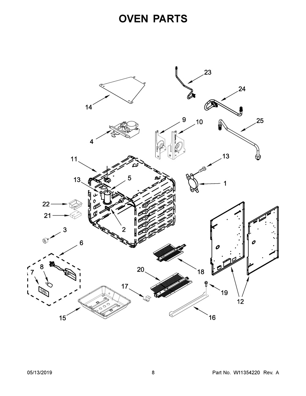 Oven Parts Diagram and Parts List for JGRP536HL00  Maytag Range
