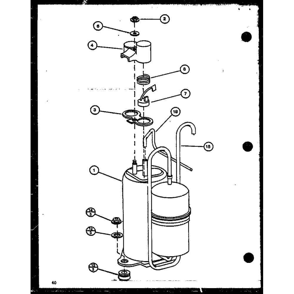 Diagram 17 Diagram and Parts List for PTC15300B P9913520R Amana Air Conditioner
