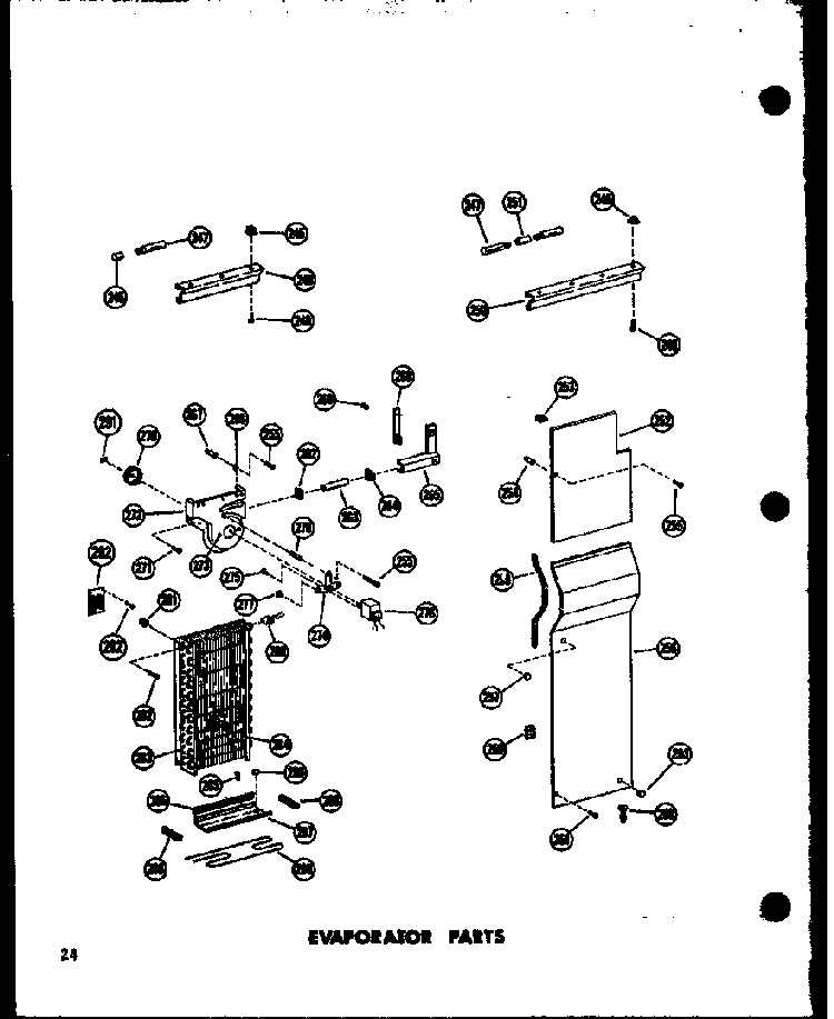 Evaporator Parts Diagram and Parts List for SD19W-C-P60340-36WC  Amana Refrigerator
