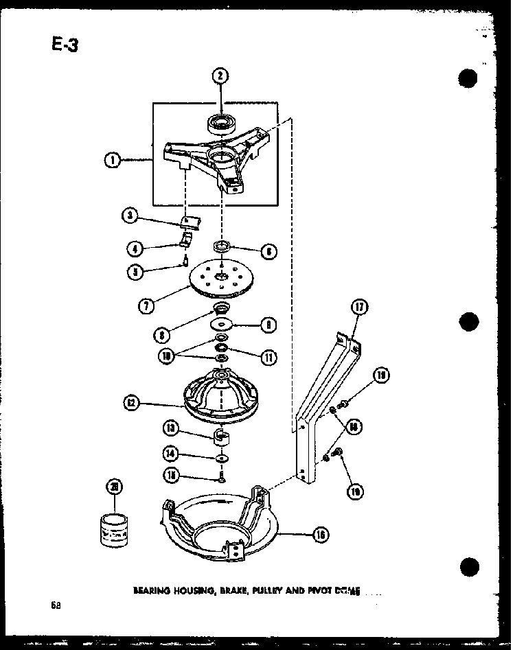 Breaking Housing Diagram and Parts List for TAA200 P75751-13W Amana Washer