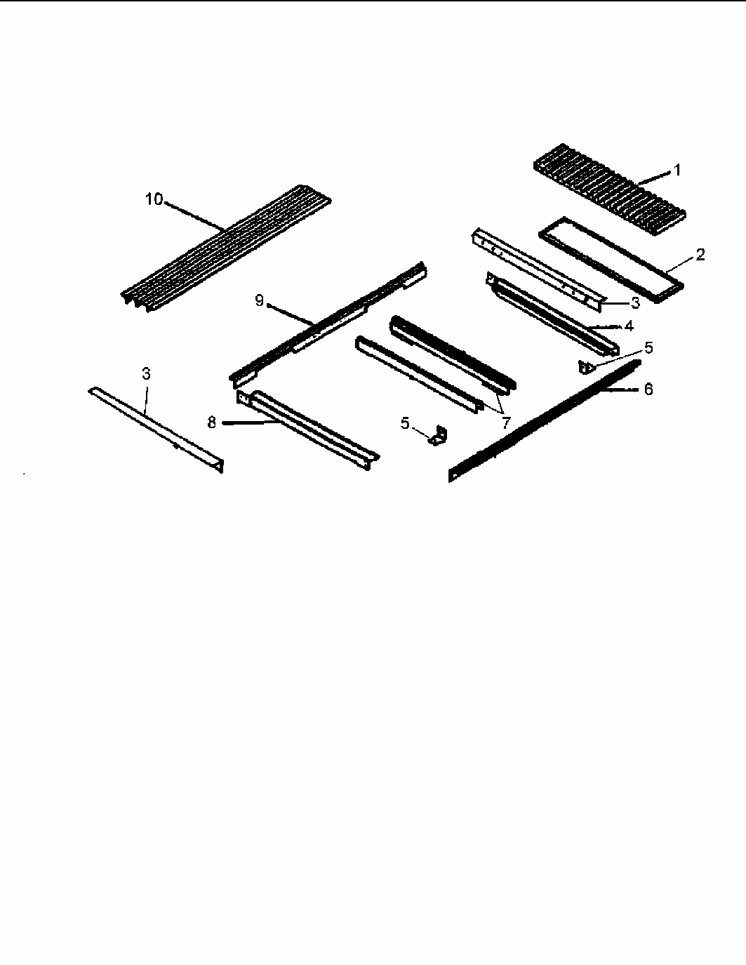 Main Top Assembly Diagram and Parts List for CARDS801WW-P1131925NWW  Amana Range
