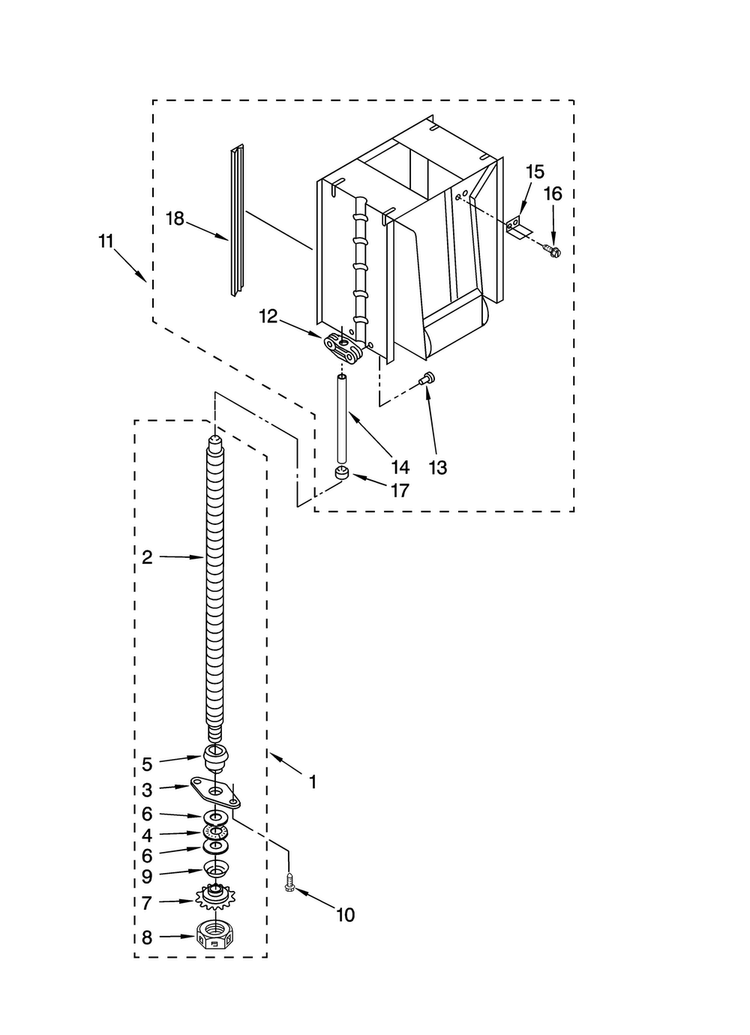 Powerscrew And Ram Parts Diagram and Parts List for MTUC7000AWB0  Maytag Trash Compactor