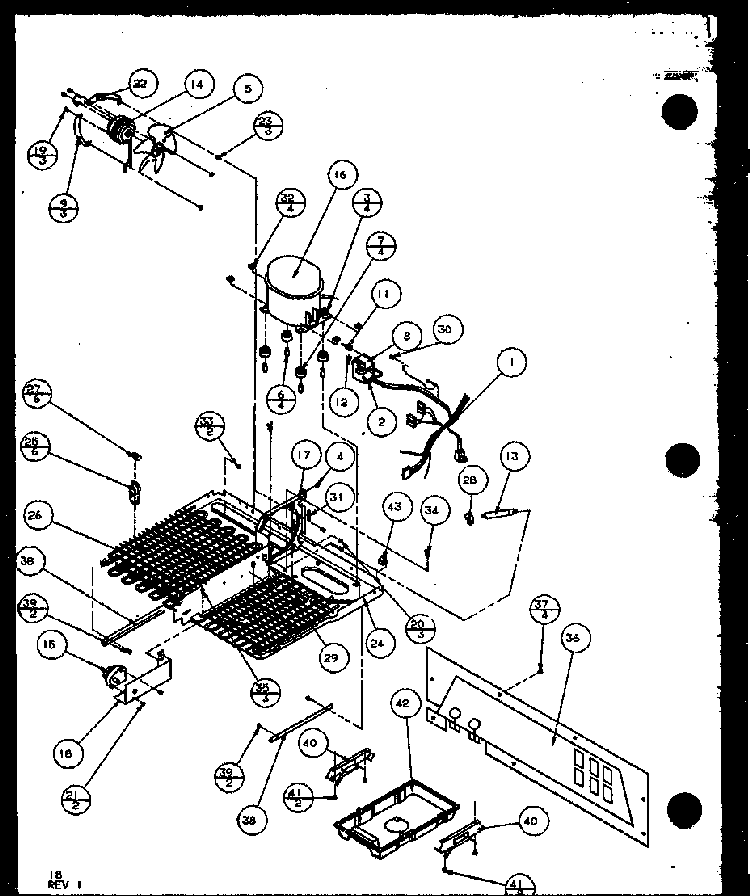 Evaporator Diagram and Parts List for TR18QB2L-P1111308WL  Amana Refrigerator