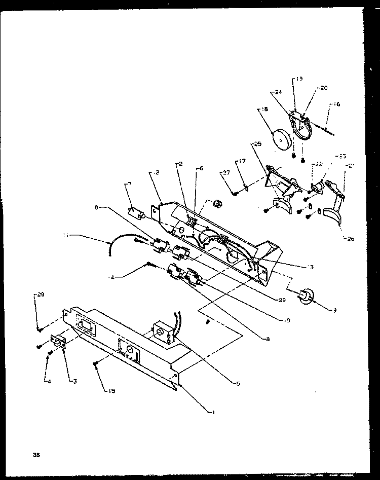 ELECTRONIC BRACKET ASSY Diagram and Parts List for GRH2202B P1168103W E Amana Refrigerator