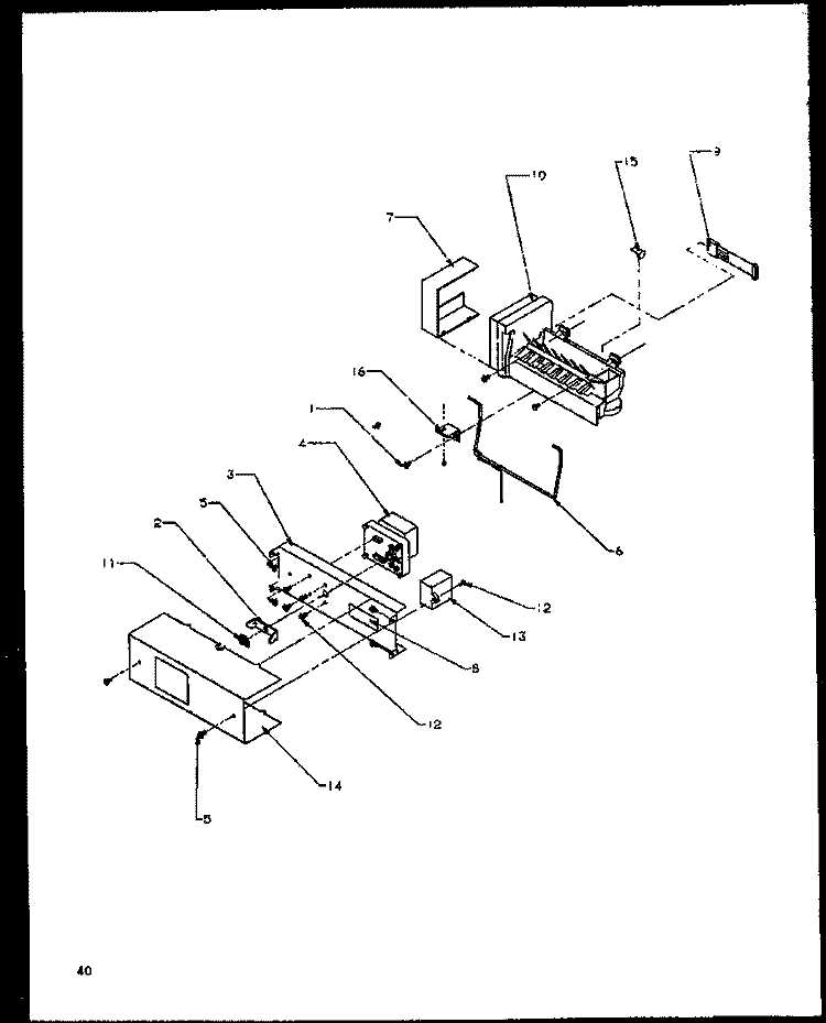 ICE MAKER Diagram and Parts List for GRH2202B P1168103W E Amana Refrigerator