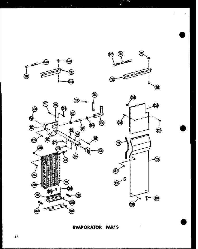 EVAP PARTS Diagram and Parts List for SRN22G-A P6020117W A Amana Refrigerator