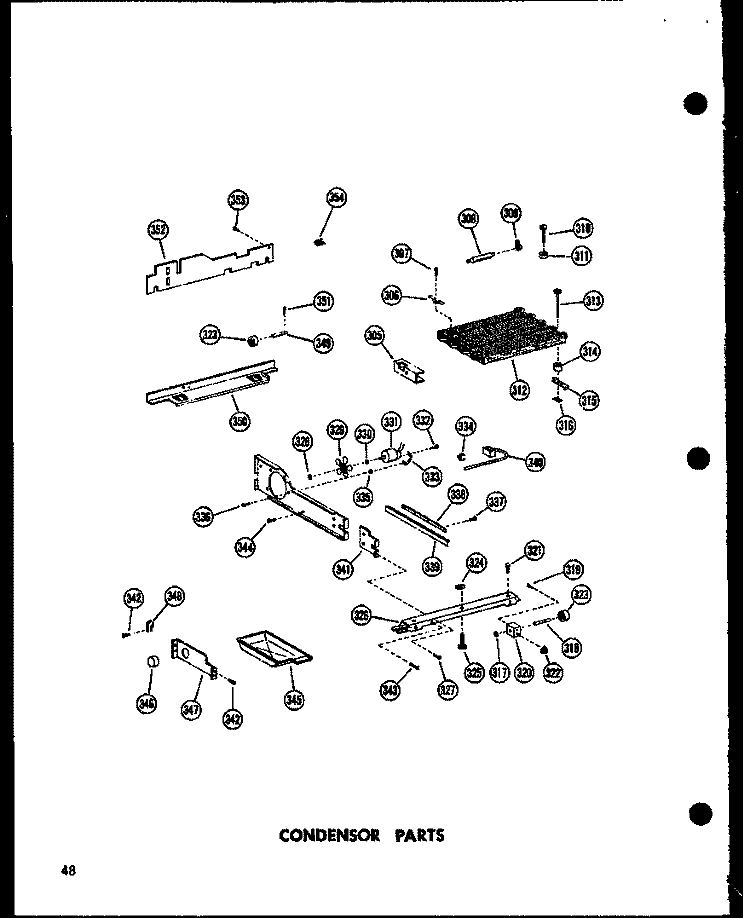CONDENSOR PARTS Diagram and Parts List for SRN22G-A P6020117W A Amana Refrigerator