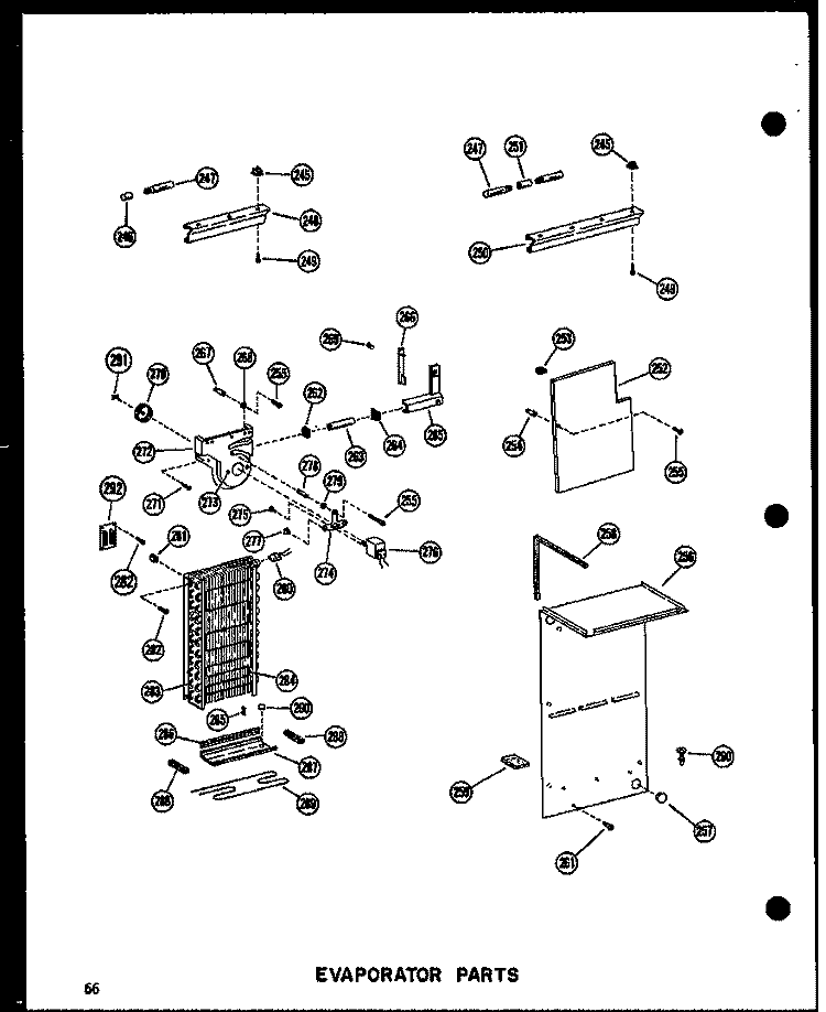EVAP PARTS Diagram and Parts List for SDI22N-A P6020165W A Amana Refrigerator