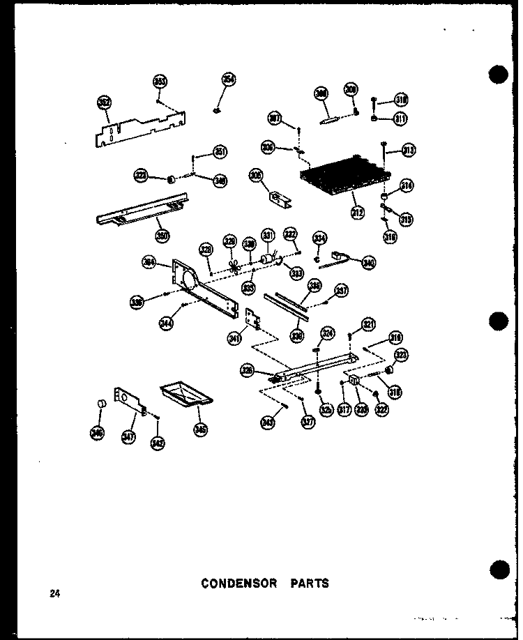 CONDENSOR PARTS Diagram and Parts List for SRI19N-1 P6023088W Amana Refrigerator