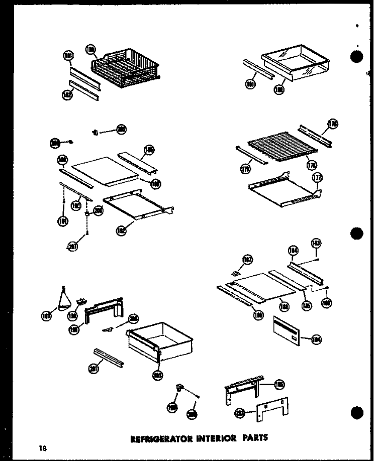 REF INTERIOR PARTS Diagram and Parts List for SD19W P6034009W Amana Refrigerator