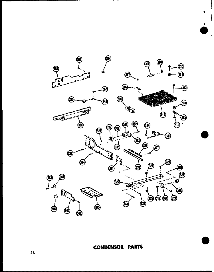 CONDENSOR PARTS Diagram and Parts List for SD19W P6034009W Amana Refrigerator