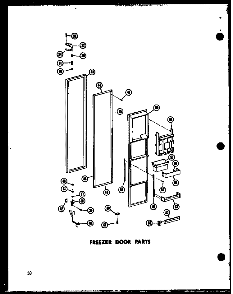 FZ DOOR PARTS Diagram and Parts List for SD19W P6034023W Amana Refrigerator