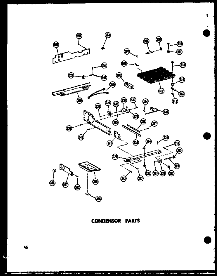 CONDENSOR PARTS Diagram and Parts List for SD19W P6034023W Amana Refrigerator
