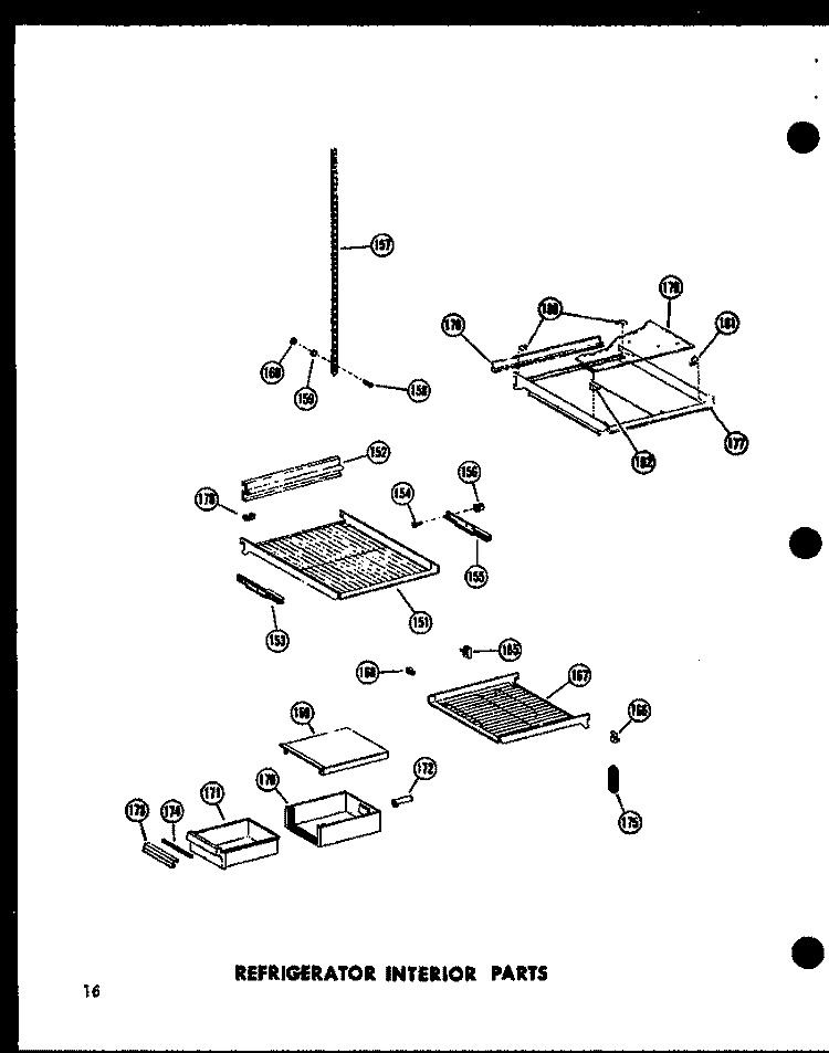 REF INTERIOR PARTS Diagram and Parts List for SD19A P6035007W Amana Refrigerator