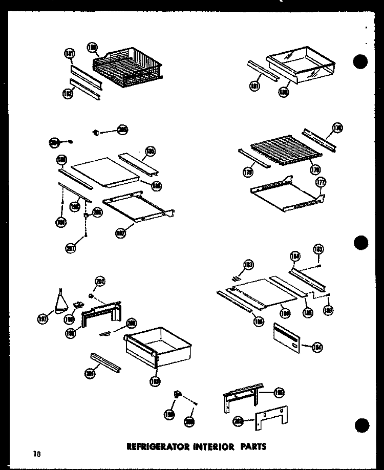 REF INTERIOR PARTS Diagram and Parts List for SD19A P6035007W Amana Refrigerator