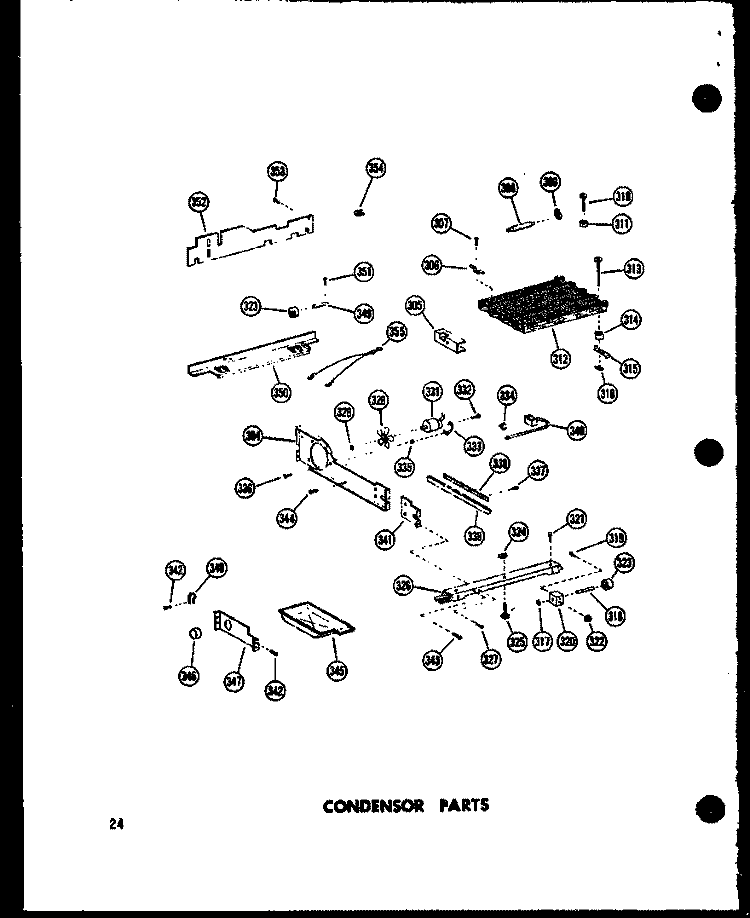 CONDENSOR PARTS Diagram and Parts List for SD19A P6035007W Amana Refrigerator