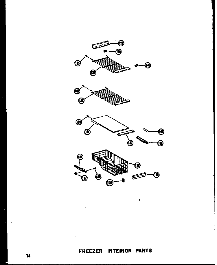 FZ INTERIOR PARTS Diagram and Parts List for SRI19W-A P6034050W A Amana Refrigerator