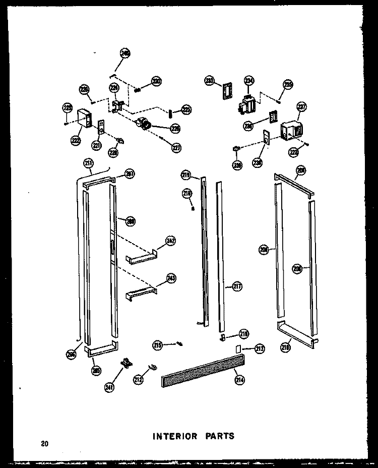 INTERIOR PARTS Diagram and Parts List for SRI19W-A P6034050W A Amana Refrigerator