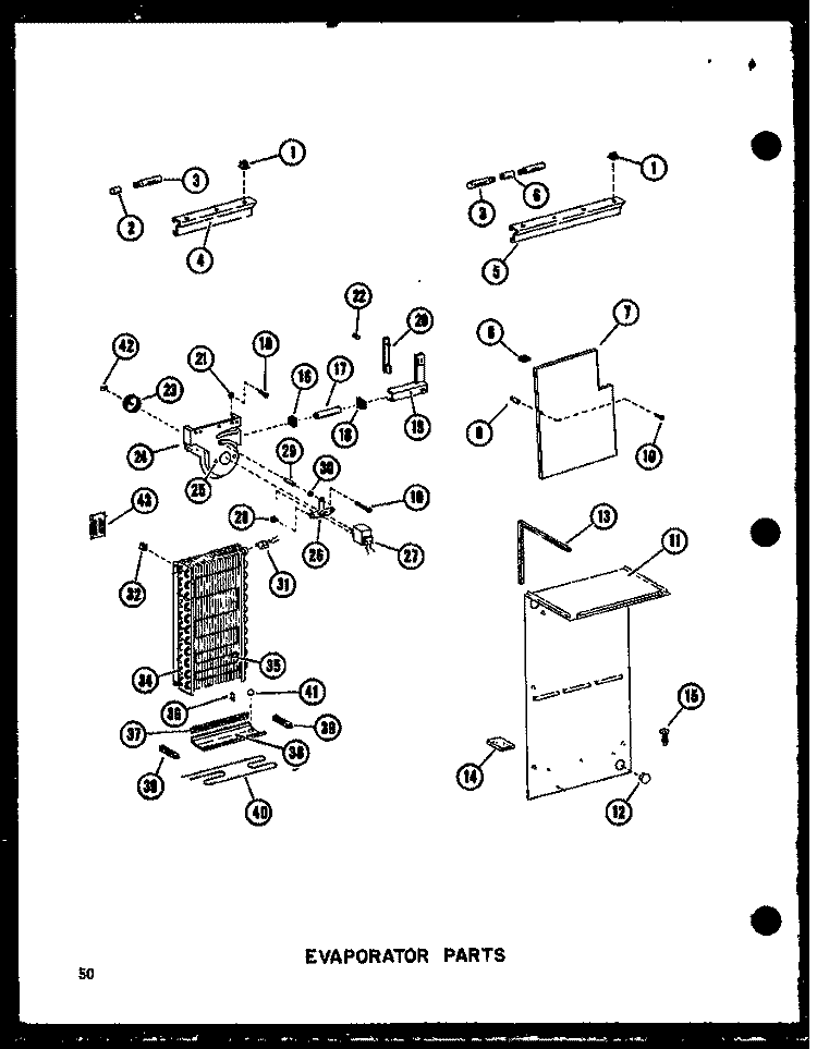EVAP PARTS Diagram and Parts List for SRI19W P7332013W Amana Refrigerator