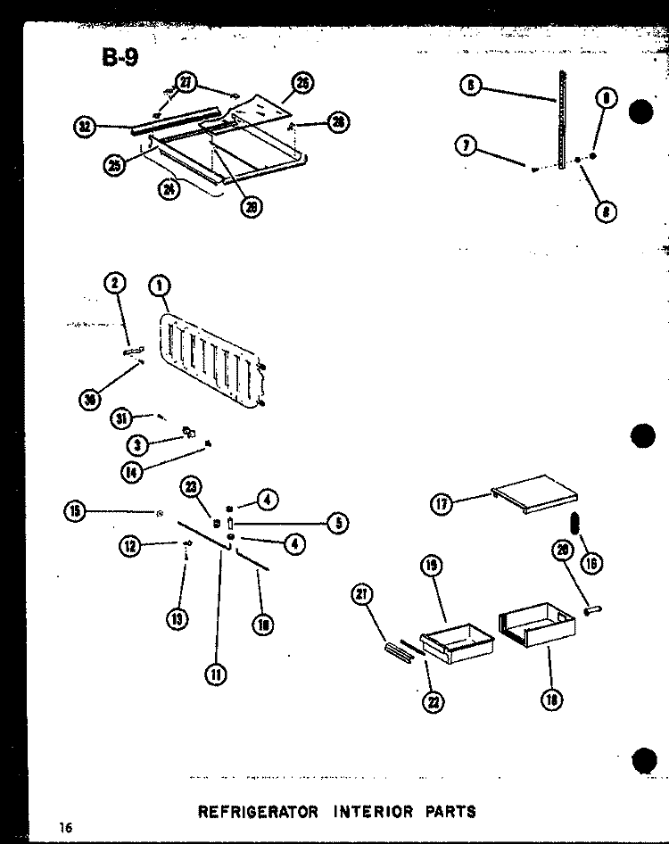 REF INTERIOR PARTS Diagram and Parts List for SRI19E-L P7487005W L Amana Refrigerator