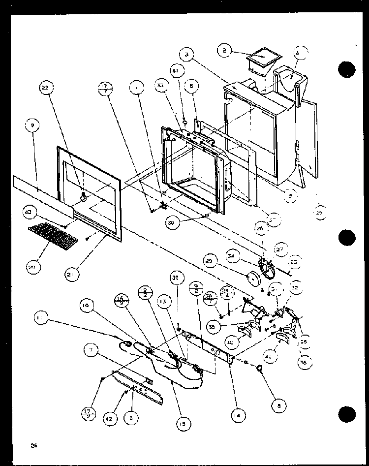 Ice And Water Cavity Diagram and Parts List for SZDE20KB-P1117602W  Amana Refrigerator